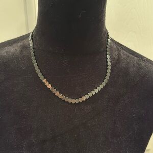 Hematite heart necklace